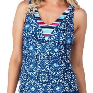24th & Ocean Viva La Frida Banded Tankini Top